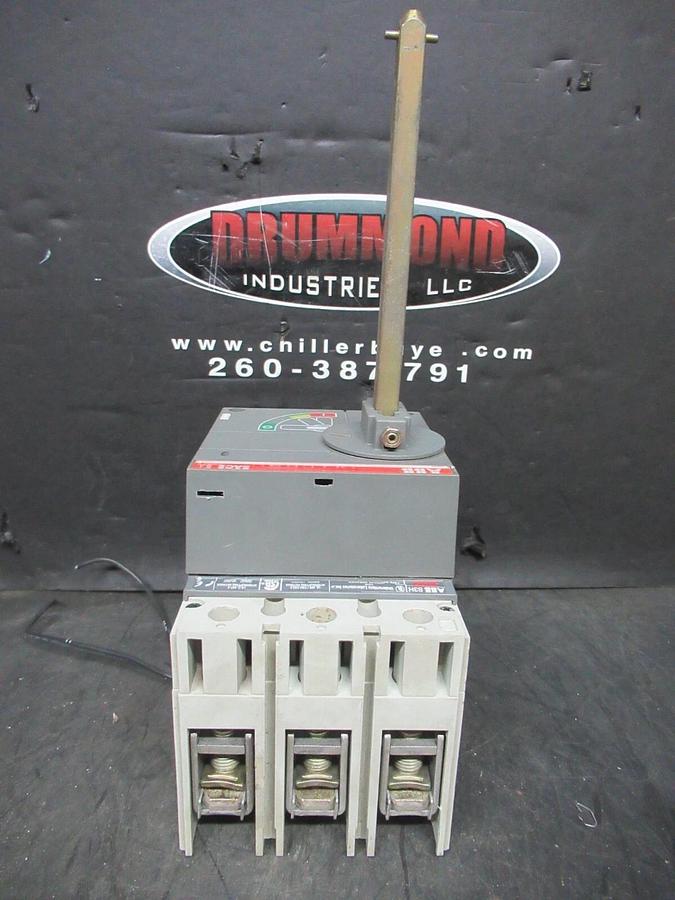 Used ABB CIRCUIT BREAKER S3H SACE S4 225 AMP 480 VAC 500 VDC 3-POLE W/ AUXLLIARY