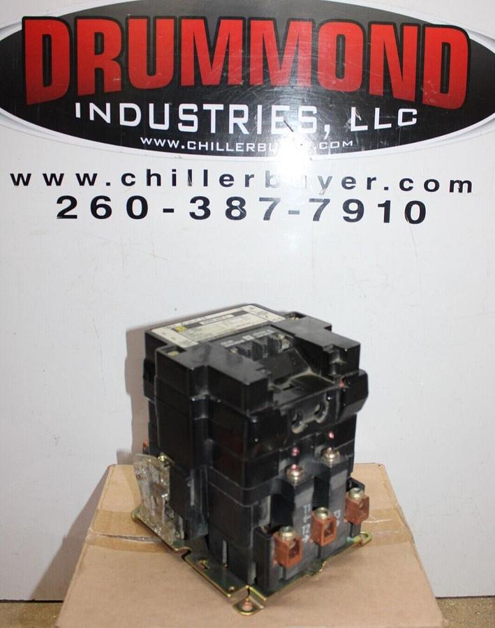 Used SQUARE D CONTACTOR 8502SEO2 NEMA SIZE 3 90 AMP 50 HP 600V 3-PHASE