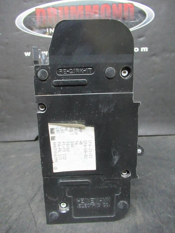 Used HEINEMANN BREAKER CF6-Z1-21 CF6-G8-DU 56 AMP TRIP 240 VAC HH83XE629A