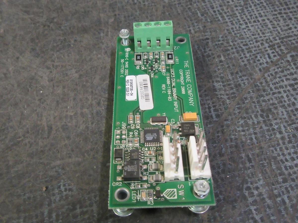 Used TRANE UPC3 DUAL BINARY INPUT CIRCUIT BOARD MODEL/REVISION: 6400-1104-03 REV C