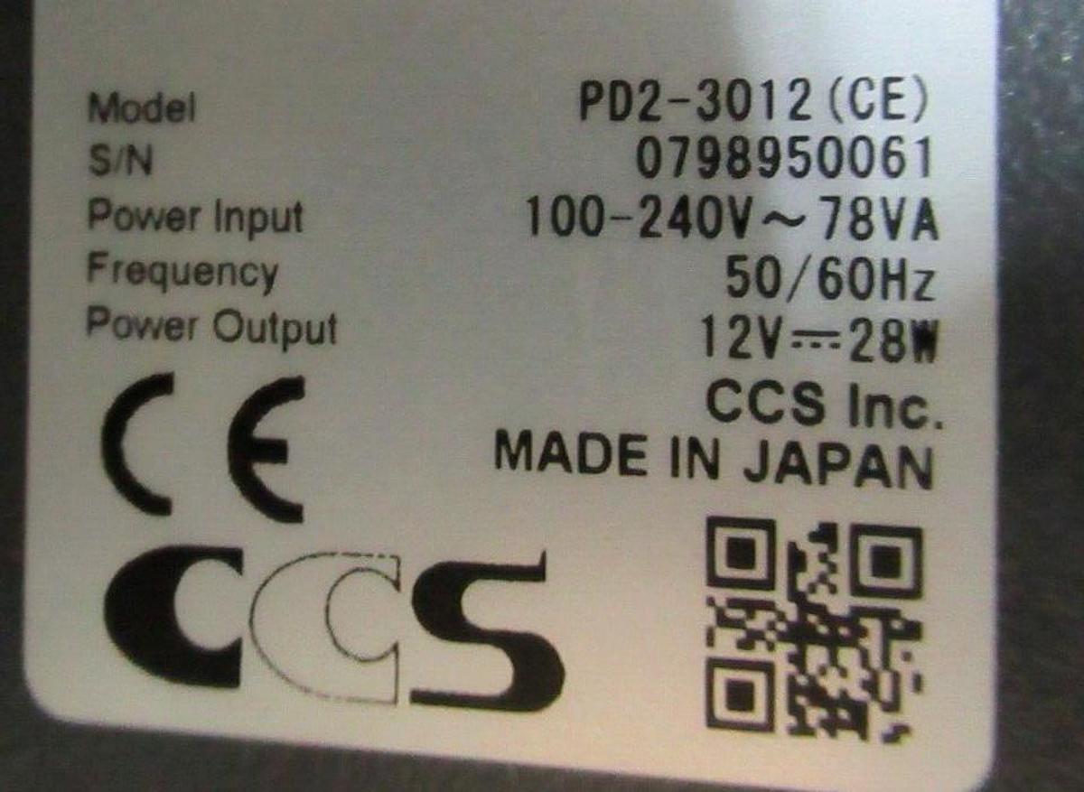 Used CCS 2 CHANNEL DIGITAL CONTROL UNIT PD2-3012 LED LIGHT POWER SUPPLY **WARRANTY**