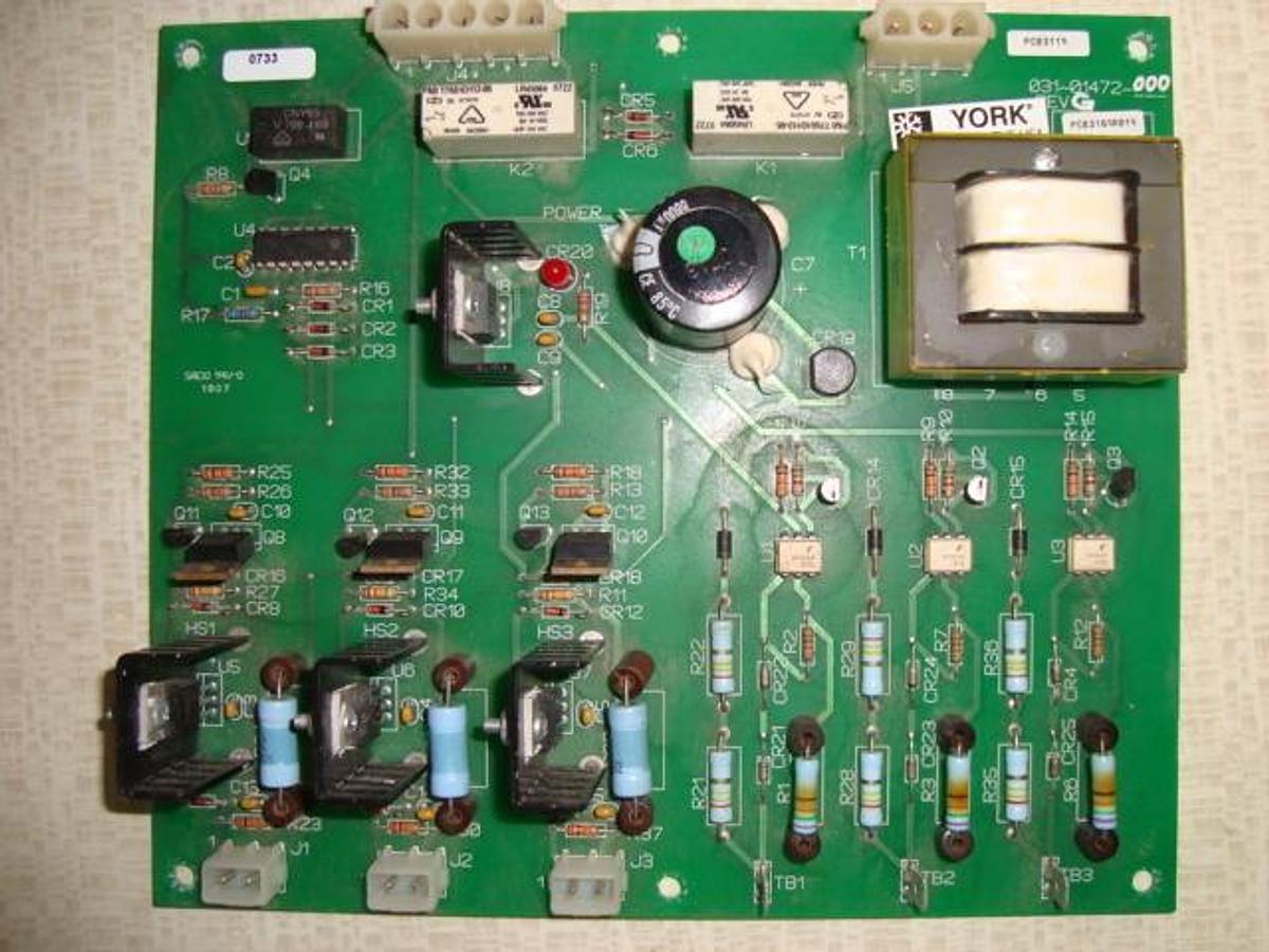 Used YORK CHILLER BOARD 031-01472-000 REV G SCR TRIGGER BOARD **WARRANTY INCLUDED**