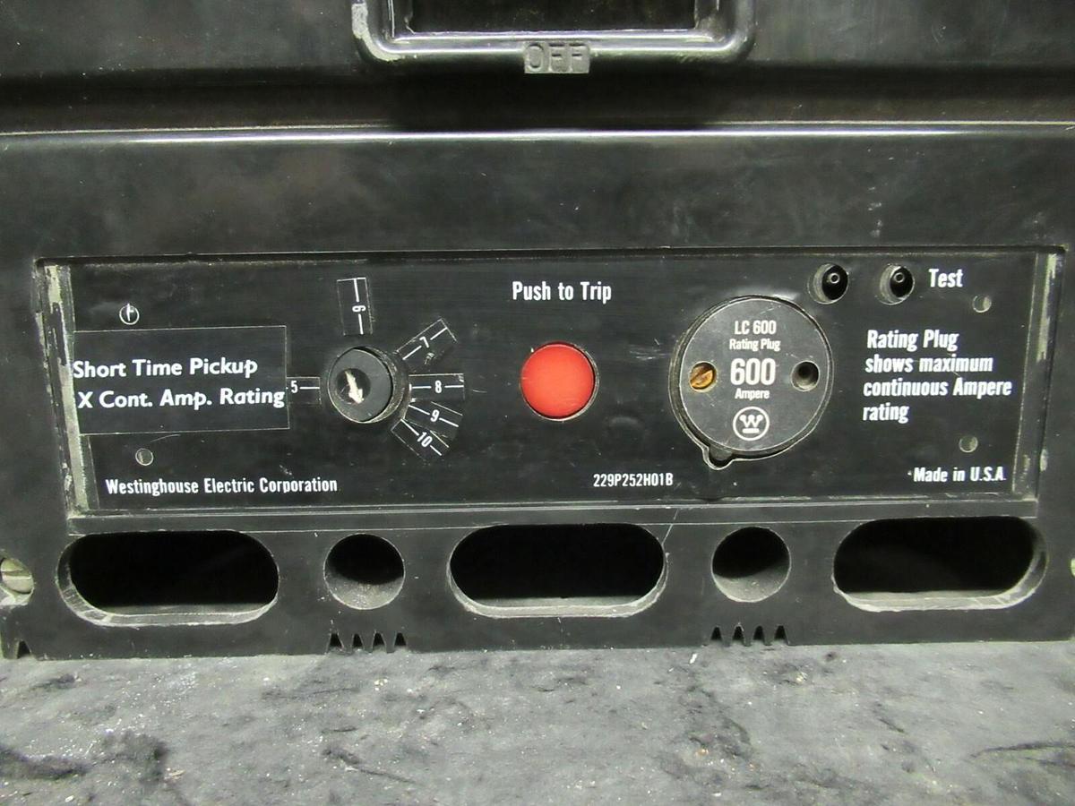 Used 600 AMP WESTINGHOUSE BREAKER LC3600F 600 VAC 3-POLE **WARRANTY INCLUDED!**