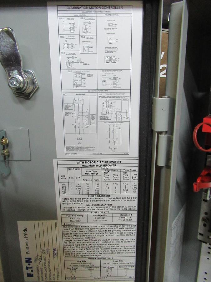 NEW SURPLUS EATON COMBINATION STARTER ECN1611AAB MODS: R63/C W/ AN19DN0 120 COIL