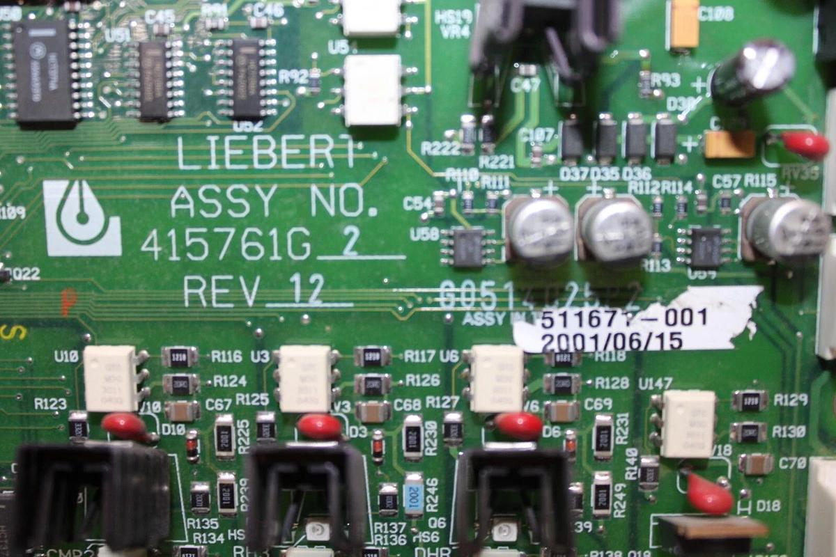 Used LIEBERT HVAC CONTROL CIRCUIT BOARD 415761G2 REV. 12 511677-001 G0514025P2