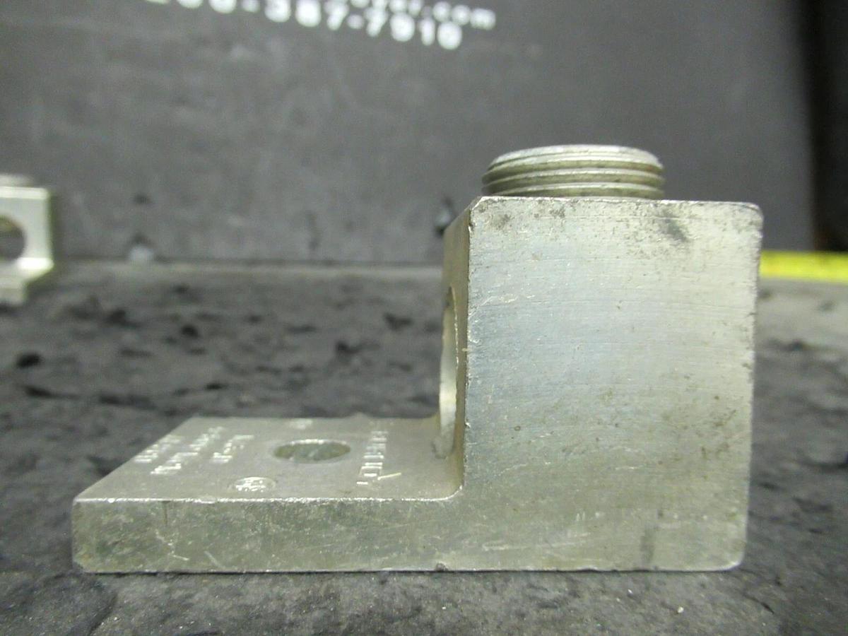 Used (3) QTY BURNDY KA34U 1 (SINGLE) BARREL MECHANICAL CONNECTOR LUG TAP 500 MCM - 4