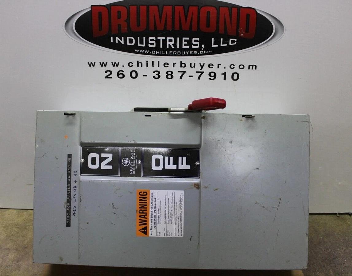 Used GENERAL ELECTRIC HEAVY DUTY DISCONNECT SWITCH TH4324 200 AMP 240 VAC *WARRANTY*