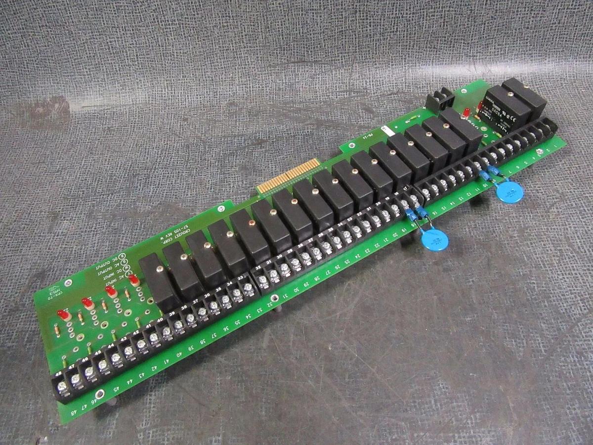 Used CROUZET RELAY CIRCUIT BOARD PB-24 WITH 0AC5A RELAYS MODEL/REVISION: 57-105 REV W