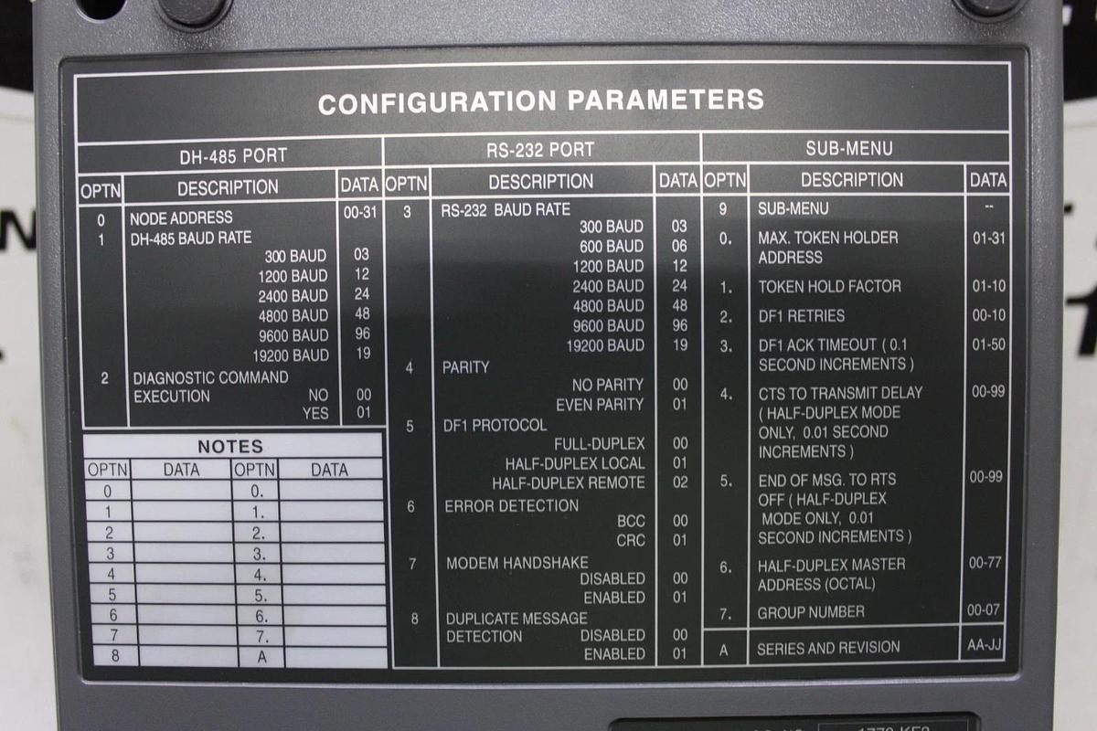 NIB ALLEN-BRADLEY DH-485 COMMUNICATION INTERFACE 1770-KF3 REV. A01 115/230V