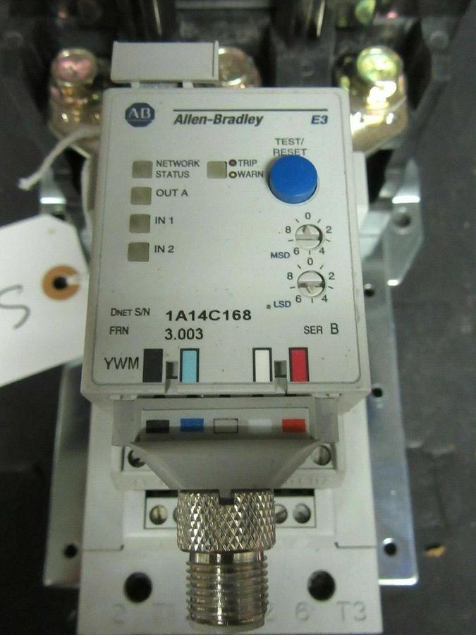 Used ALLEN BRADLEY STARTER 509-DOD-EC1D SER. A NEMA: 3 50 HP 600 VAC W/ 592-EC1DD