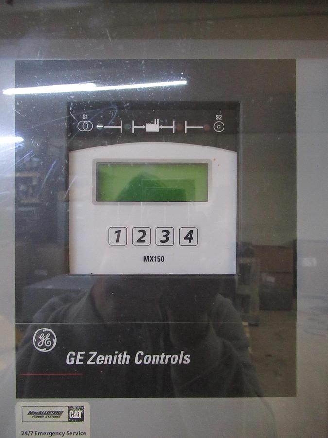 Used 800 AMP 480 V ZENITH AUTOMATIC TRANSFER SWITCH ZTG5A80ES-7 GE EPM 3000P GFI SUITABLE FOR SERVICE ENTRY