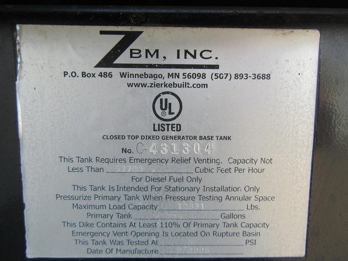 Used 60 KW DIESEL GENERATOR KATOLIGHT 120/240 & 480V JOHN DEERE RENTAL SPEC. TRAILER