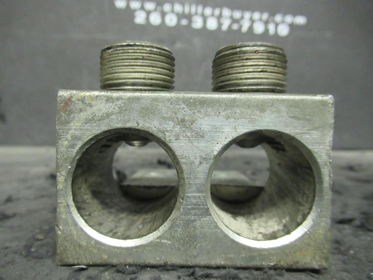 Used (3) QTY ILSCO D899  2 (DOUBLE) BARREL MECHANICAL CONNECTOR LUG TAPS 600MCM - 2