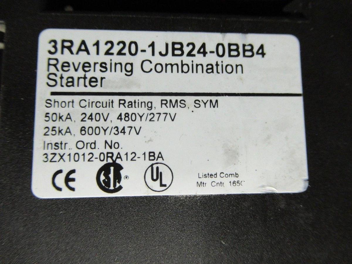 Used SIEMENS CONTACTOR 3RT1024-1B 600V 35A 10HP **WARRANTY INCLUDED**