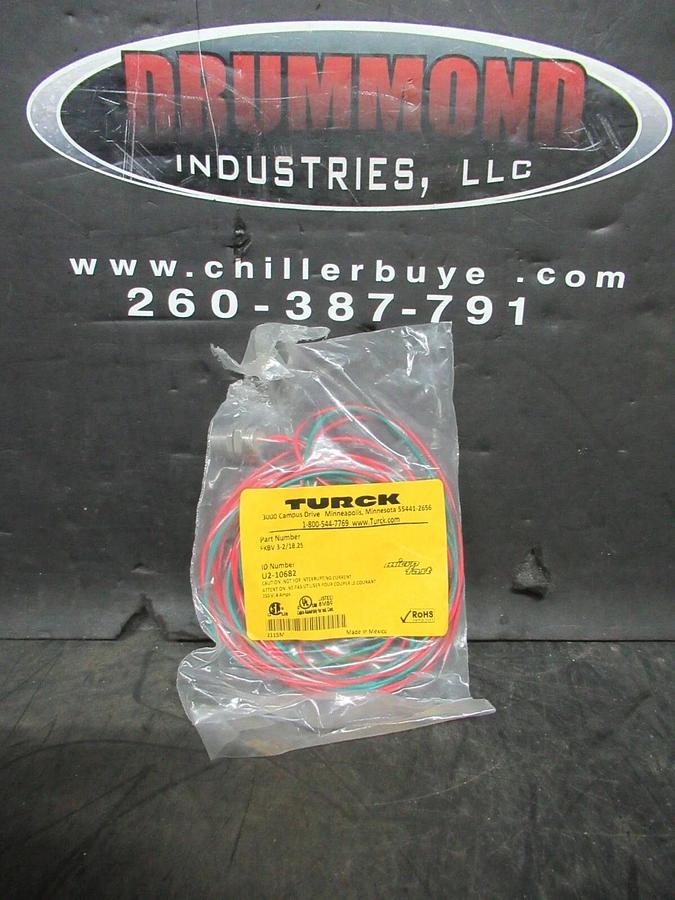 NEW IN BAG TURCK SINGLE ENDED RECEPTICLE MULTI-PIN FKBV 3-2/18.25 U2-10682