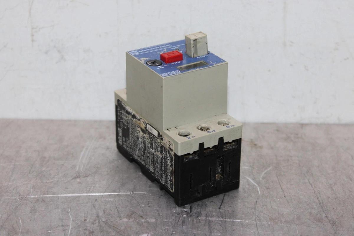 Used TELEMECANIQUE MANUAL MOTOR STARTER GV1-M10 4-6 AMP 600 VAC 3 HP 50/60 HZ