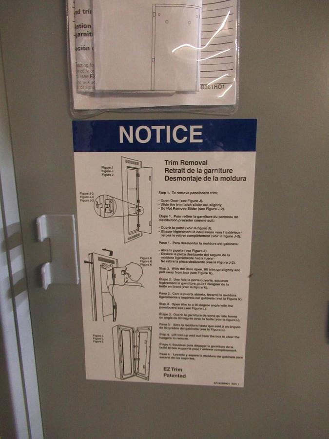 Used NEW SURPLUS CUTLER HAMMER / EATON EZ PANEL DOOR 20" X 43.5" *WARRANTY INCLUDED*