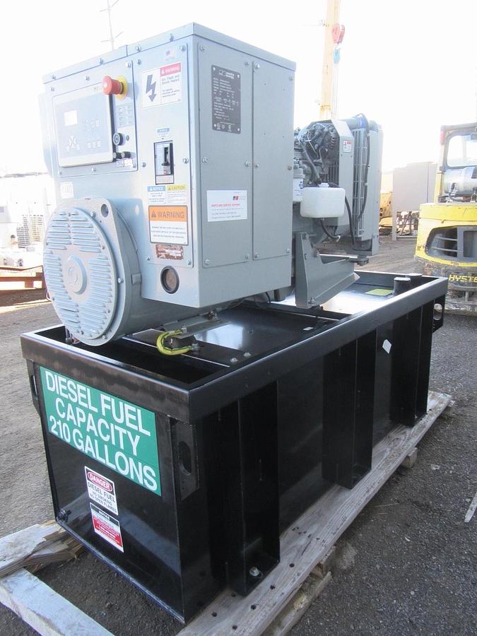 Used 30KW DIESEL GENERATOR MTU 120/240 VOLT 4024 JOHN DEERE 391 HRS SINGLE PH VIDEO