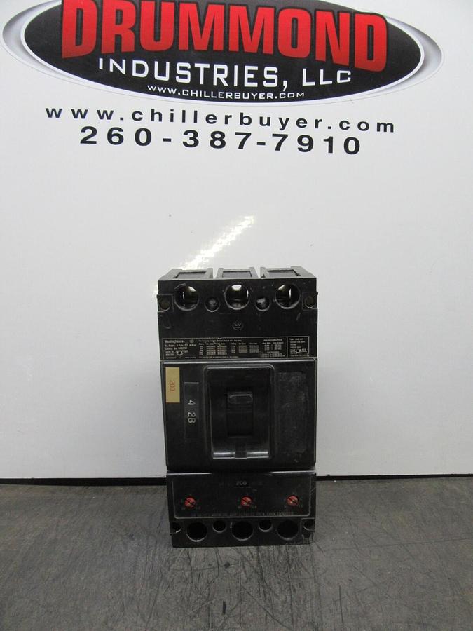 Used WESTINGHOUSE 3-POLE CIRCUIT BREAKER KA3225F 225 AMP FRAME 200 AMP TRIP 600 VAC