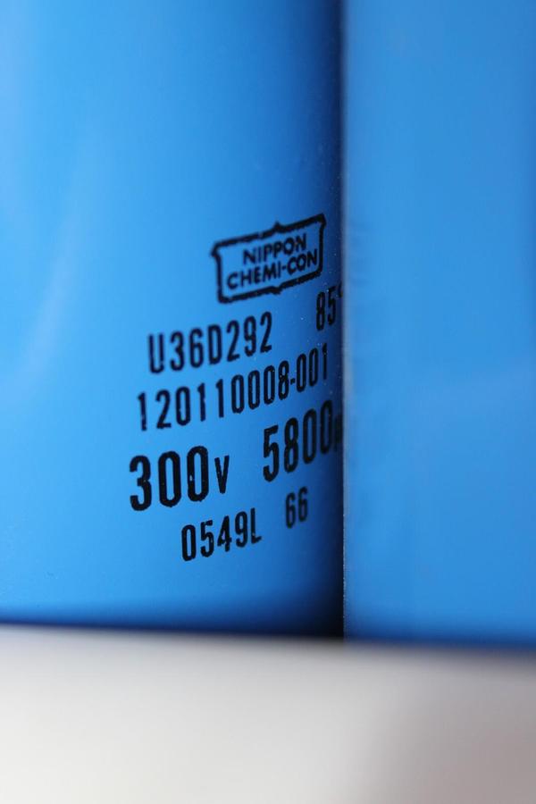 Used NIPPON CHEMI-CON CAPACITOR BANK U36D292 120110008-001 5800 uF 300 VOLT