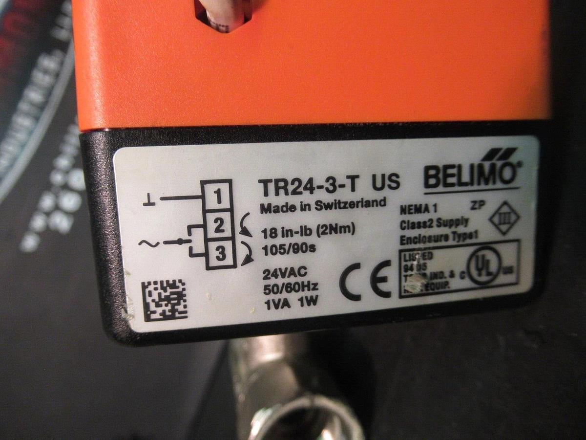 Used BELIMO FLOATING NON-SPRING RETURN ACTUATOR TR24-3-T 24 VAC 1 WATT 600 PSI