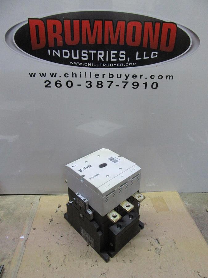 Used EATON CONTACTOR XTCE400M 600 VAC 450 AMP 400 HP 3-POLE 3-PHASE COIL: 24-48 VDC