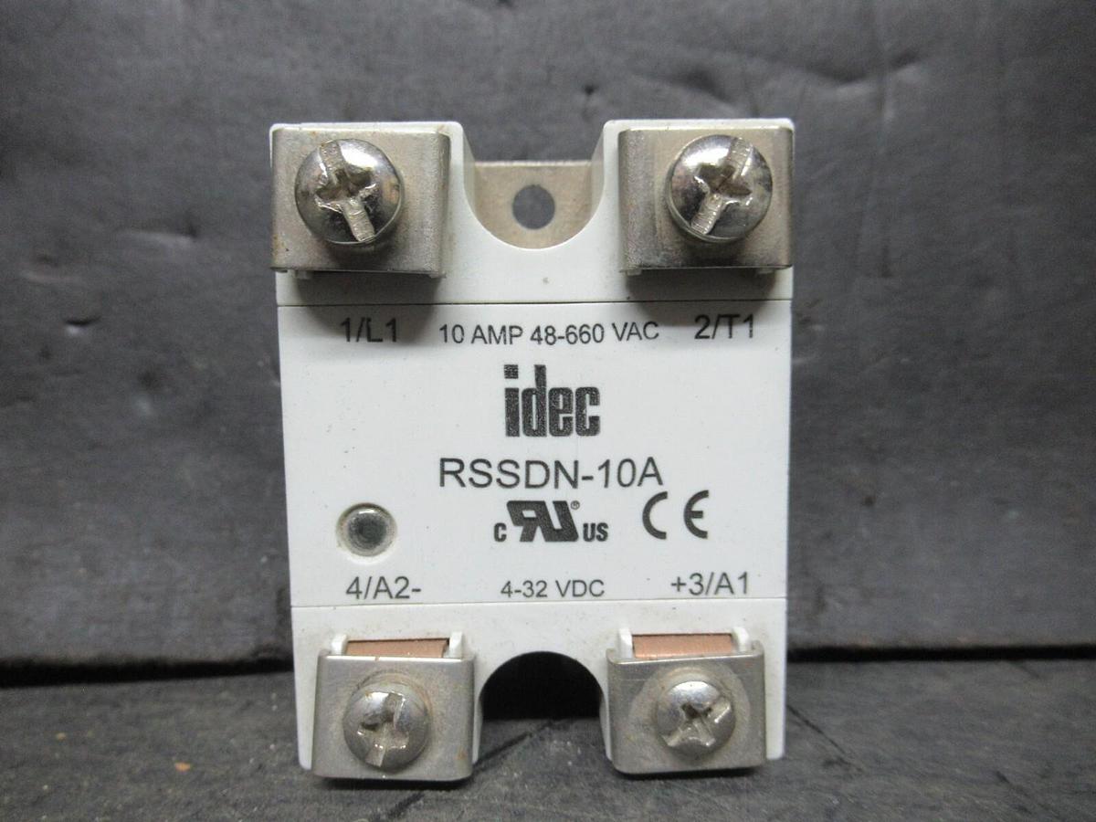 Used IDEC SOLID STATE RELAY RSSDN-10A 48-660 VAC 10 AMP COIL: 4-32 VDC **WARRANTY**