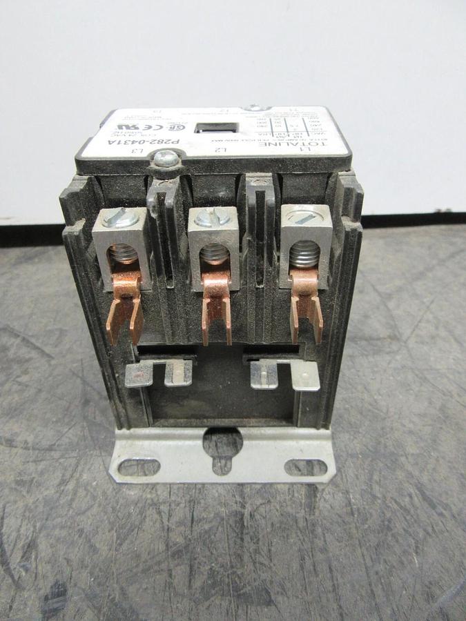 Used TOTALINE P282-0413A 40 AMP 600 VAC 25 HP 3-POLE COIL: 24 VAC **WARRANTY**