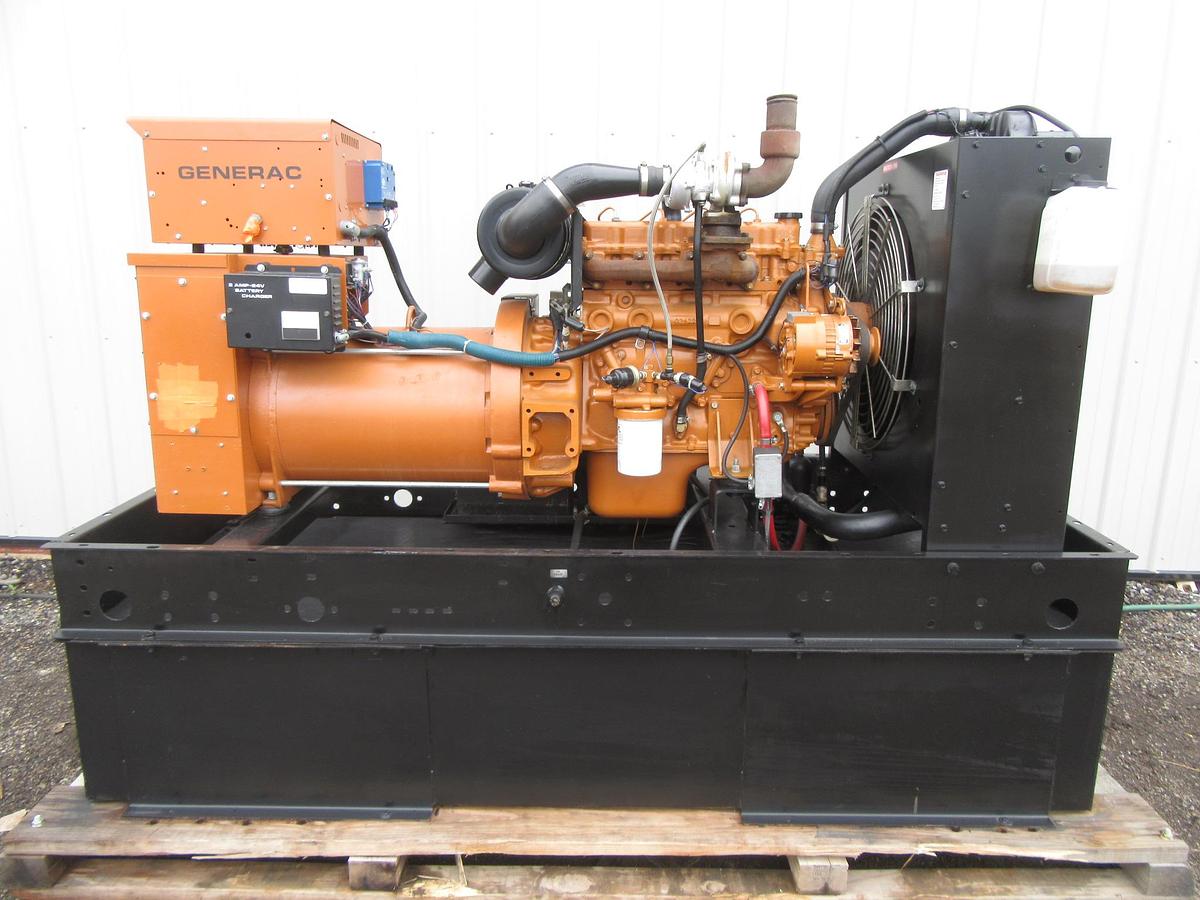 Used 50 KW DIESEL GENERATOR GENERAC 120/240 V 4.0 HINO ONLY 398 HOURS VIDEO SHIPPING