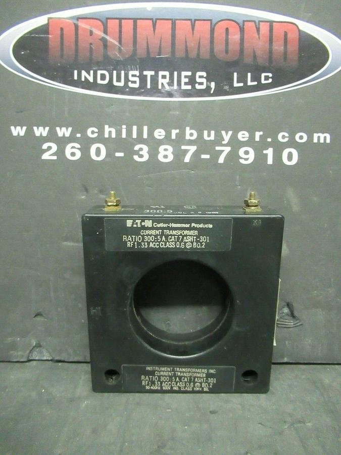 Used EATON CURRENT TRANSFORMER 7 ASHT-301 RATIO: 300:5 A