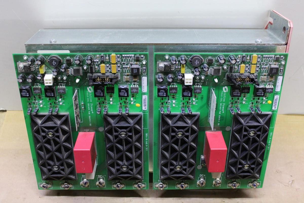 Used ACTIVE POWER DUAL FIELD COIL DRIVER 30615-1 30614-1 REV. A W/ HEAT SINK