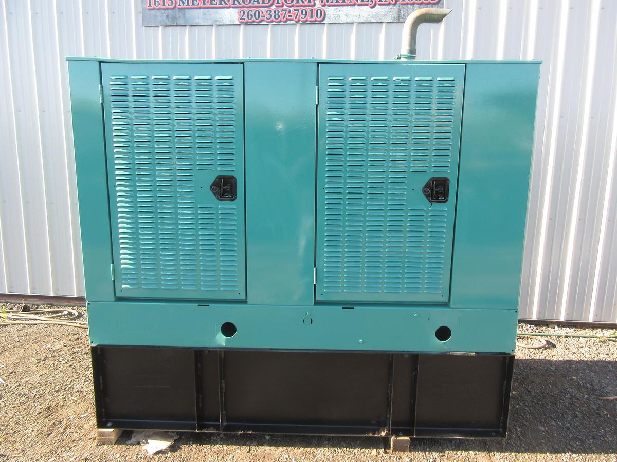 Used 50 KW DIESEL GENERATOR CUMMINS 120/240V B3.9-G4 ENCLOSED RECONNECTABLE VIDEO