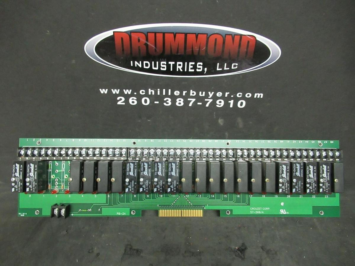 Used CROUZET CORP. 24 SLOT CHILLER RELAY BOARD 57-560/A PB-24 **WARRANTY!**