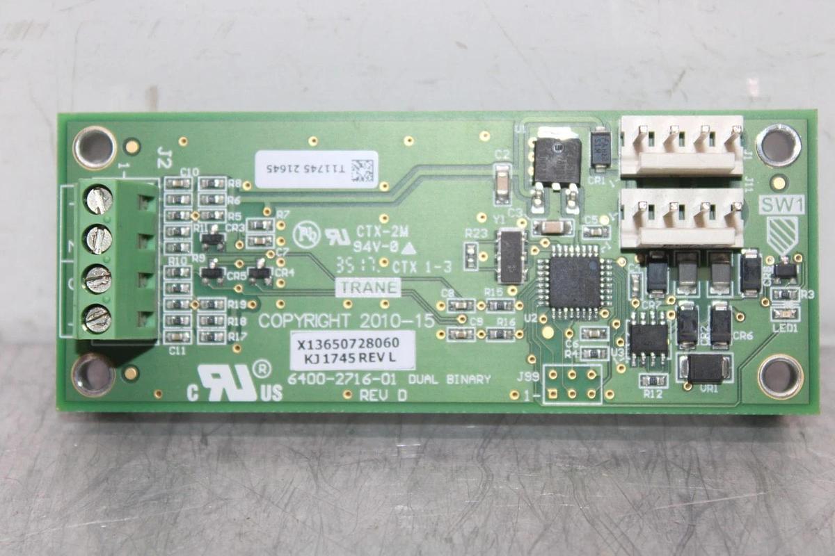 Used TRANE DUAL BINARY 6400-2716-01 REV. D X13650728060 REV. L **WARRANTY**