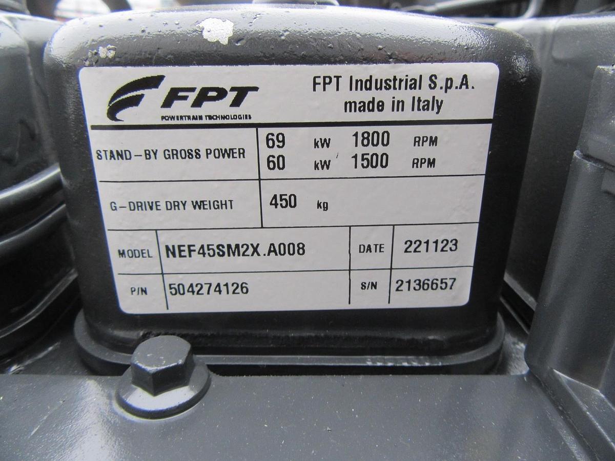 NEW 60 KW DIESEL GENERATOR FPT F4GE9455 DIESEL 277/480 VOLT RE-CONNECTABLE