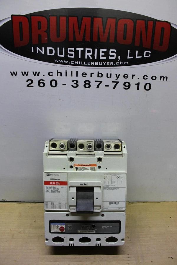 Used CUTLER HAMMER CIRCUIT BREAKER HLD3600F 600 AMP FRAME 120 AMP TRIP 600 VAC 3-POLE