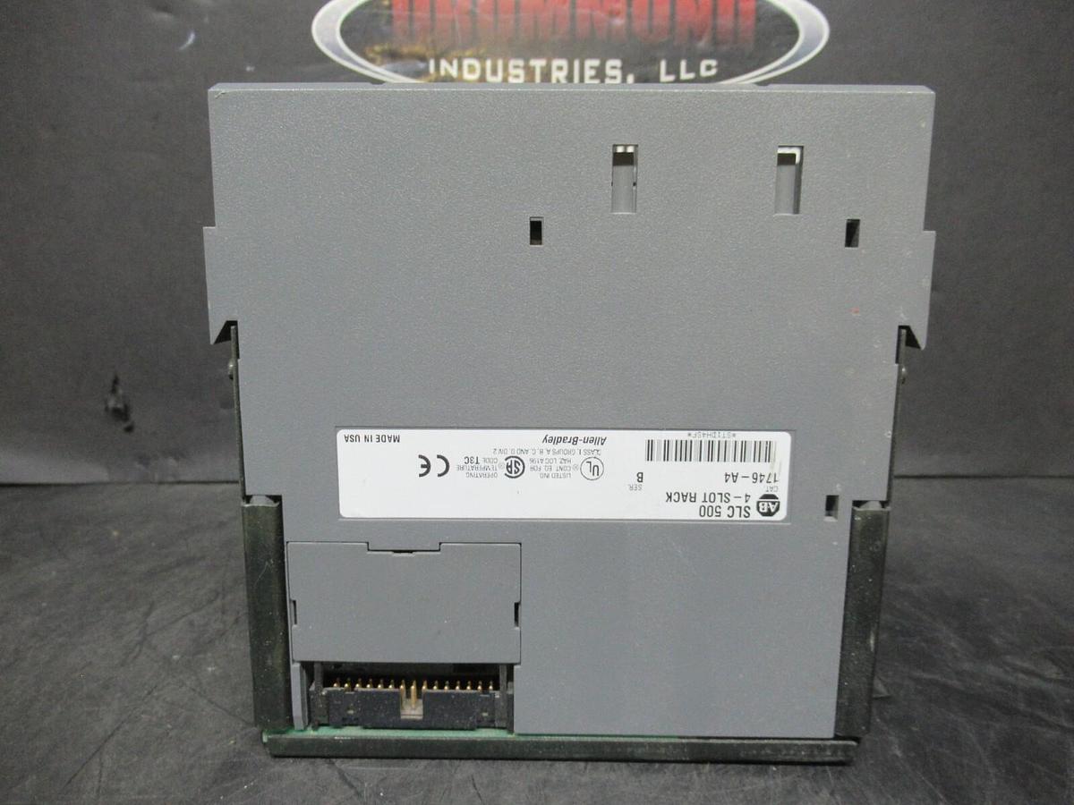 Used ALLEN BRADLEY SLC-500 1746-A4 4 SLOT RACK W/ 1746-P2 POWER SUPPLY **WARRANTY**