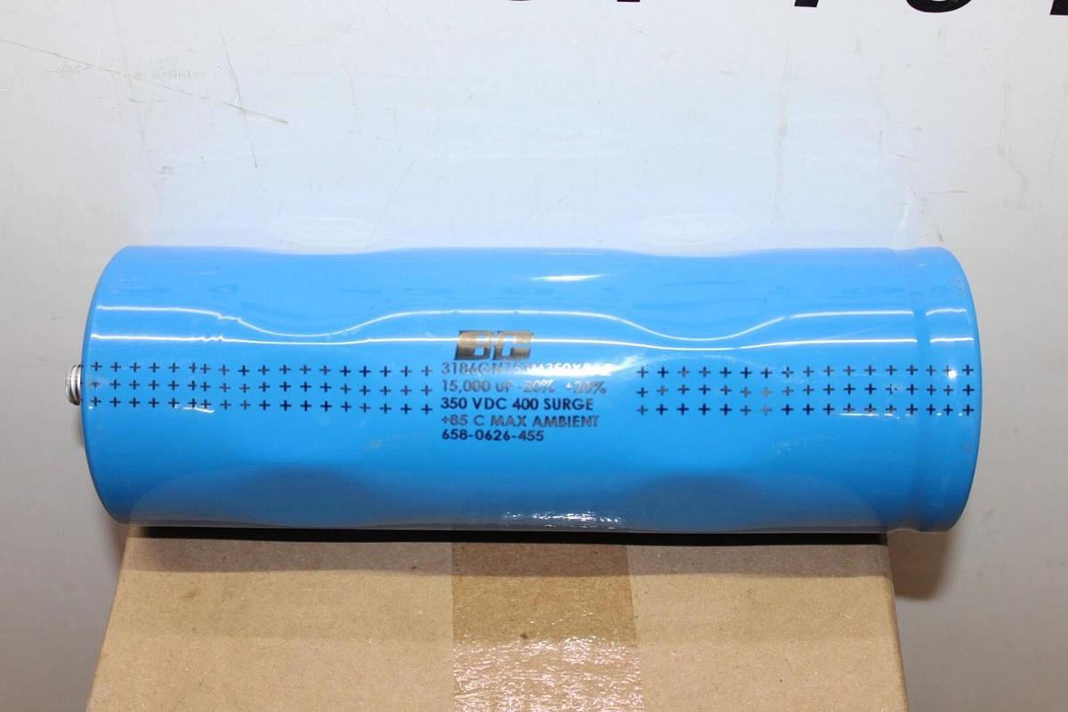 Used BC CAPACITOR 3186GN153M350XPA2 658-0626-455 350 VDC 400 SURGE 15000uF ± 20%