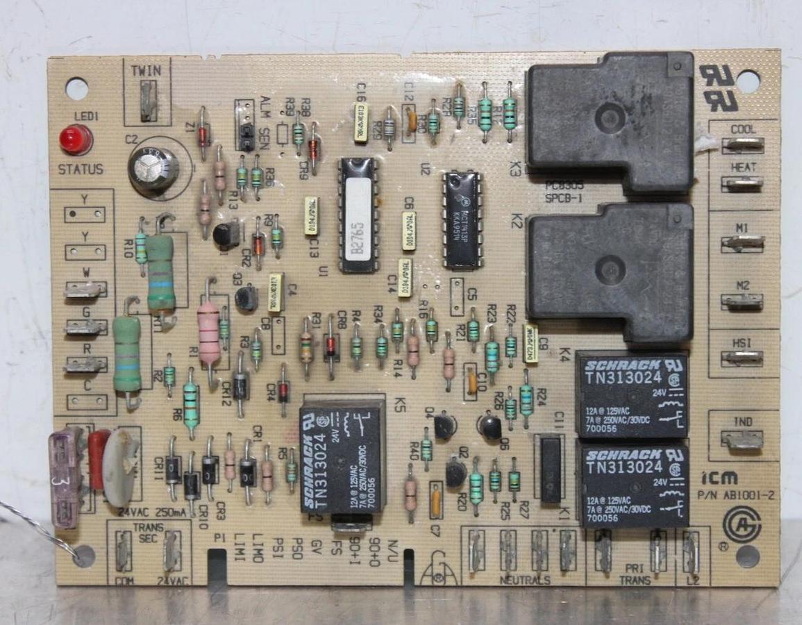 Used ICM FURNACE CONTROL CIRCUIT BOARD AB1001-2 PCB305 **WARRANTY INCLUDED**