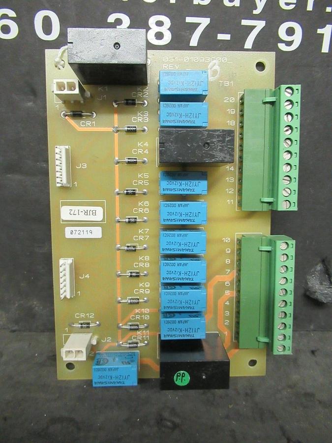 Used YORK CHILLER CIRCUIT BOARD CONTROL CARD 031-01093C REV 2 031-01093C00 REV B