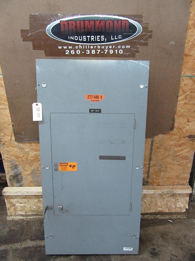 Used 225 AMP SQUARE D I-LINE PANELBOARD PANEL MAIN LUG MLO 3 PH 4 W 600 / 480 VAC E1