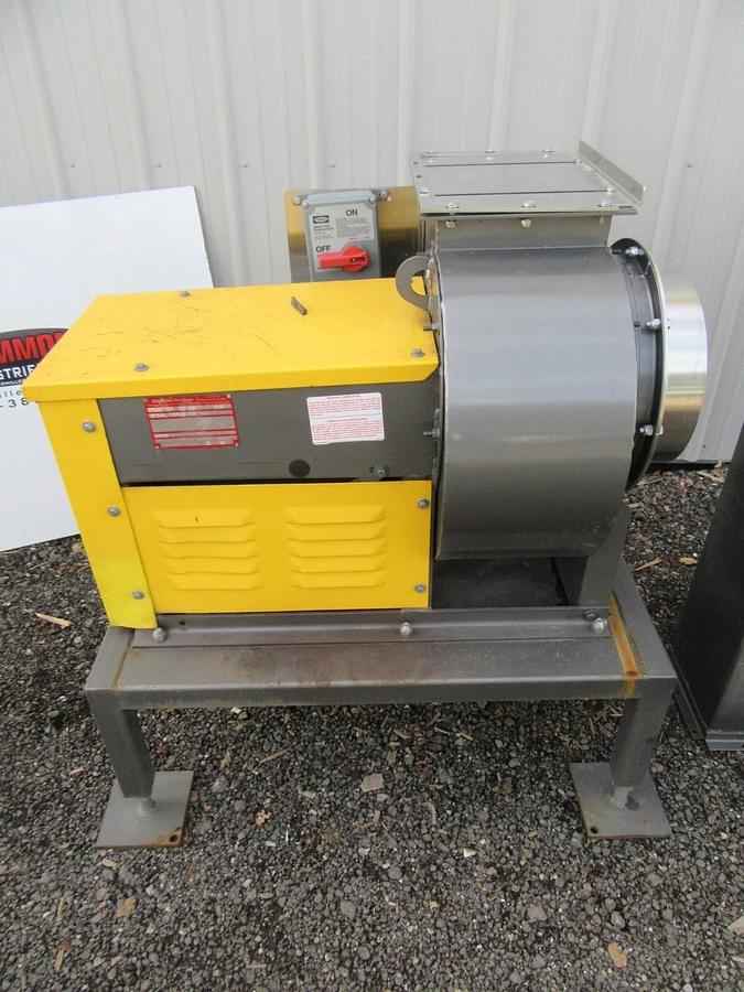 Used 5 HP 12" NEW YORK BLOWER GENERAL PURPOSE FAN 123 ACF 208 - 230/460 VAC 3 PH 3450