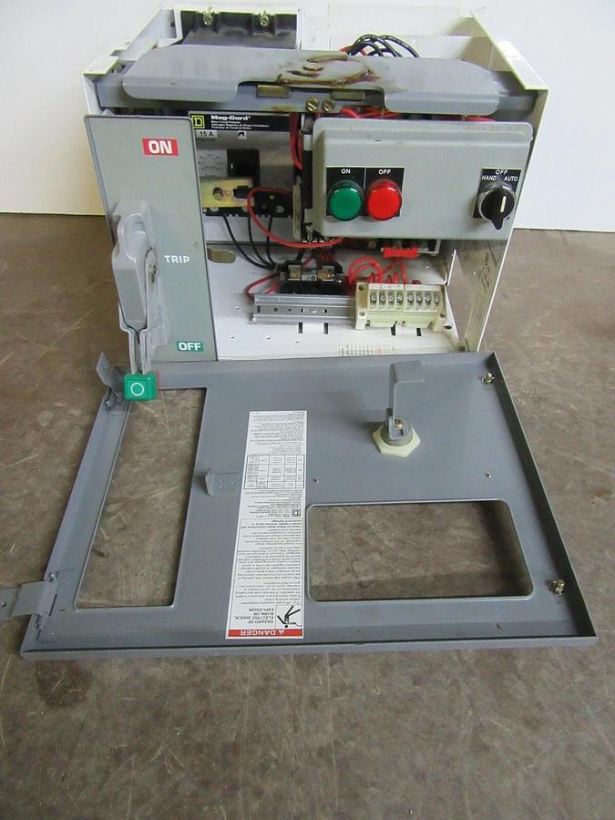 Used SQUARE D MODEL 6 MCC BUCKET NEMA SIZE 1 15 AMP 12" FA100-3MC6 W/ 8536SCO3S