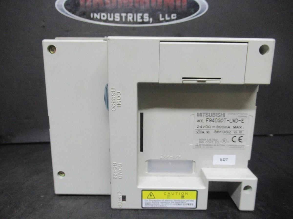 Used MITSUBISHI GRAPHIC OPERATIONAL TERMINAL TOUCH SCREEN F940G0T-LWD-E 24 VDC 390 MA