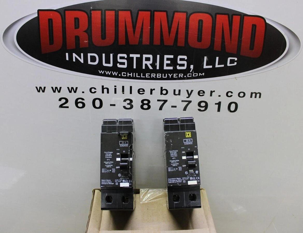 Used (1) SQUARE D EDB CIRCUIT BREAKER EDB24030 30 AMP 2-POLE 480/277 VAC