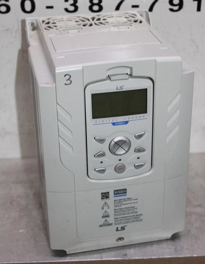 Used LS ELECTRIC VARIABLE SPEED DRIVE LSLV0075H100-4COFN(PLUS) 480V 17.5A 3-PHASE