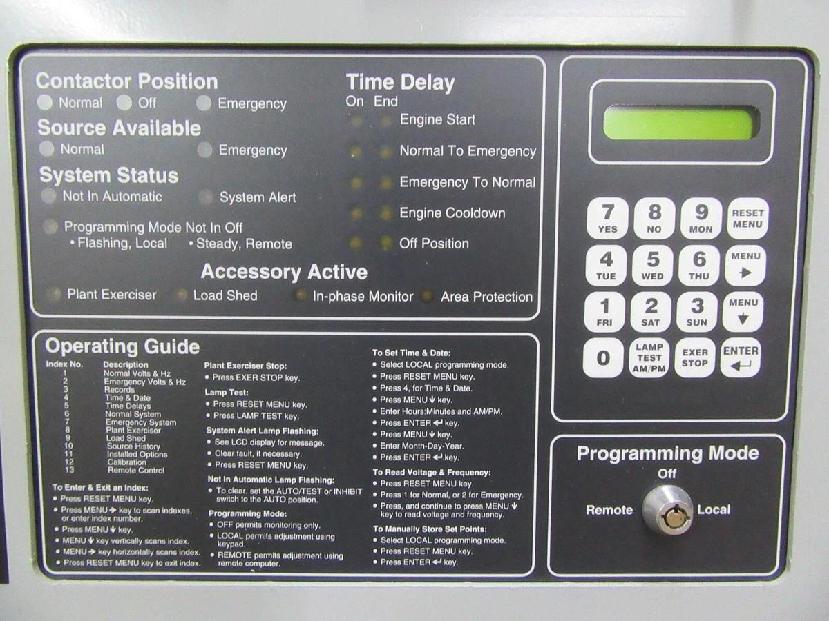 NEW 1000 AMP KOHLER ASCO ATS AUTOMATIC TRANSFER SWITCH ZCB-566641-1000 480 V 3 P