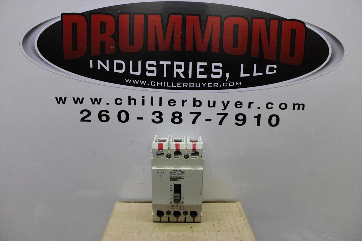 Used SIEMENS 3-POLE BREAKER CQD345 45 AMP 480Y/277 VOLT *30 DAY WARRANTY INCLUDED*