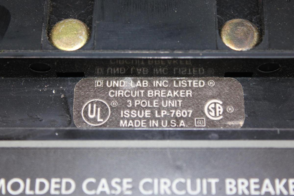 Used SQUARE D I-LINE CIRCUIT BREAKER FA340560 SERIES 2 60 AMP 480 VAC 3-POLE
