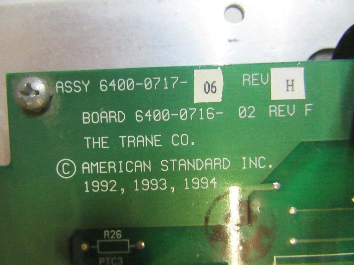 Used TRANE CHILLER CONTROL INTERFACE X13650484-07 REV. H 6400-0872-01